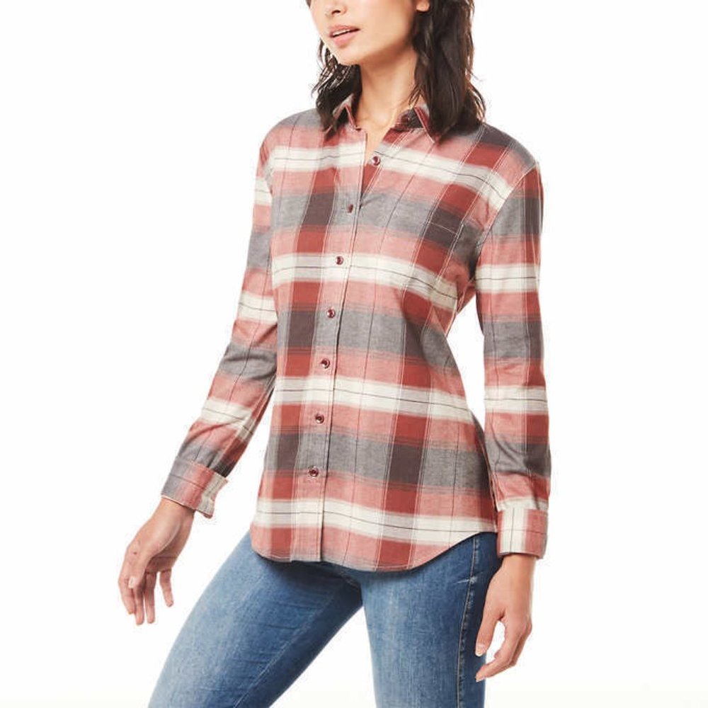 NWT Weatherproof Vintage Women's Long Sleeve Flannel Button Up Size S $80 HH494